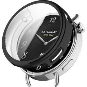 Etui z osłoną ekranu Bizon Case Watch Felipe do Xiaomi Watch S4 41mm czarne Etui z osłoną ekranu Bizon Case Watch Felipe do Xiaomi Watch S4 41mm czarne