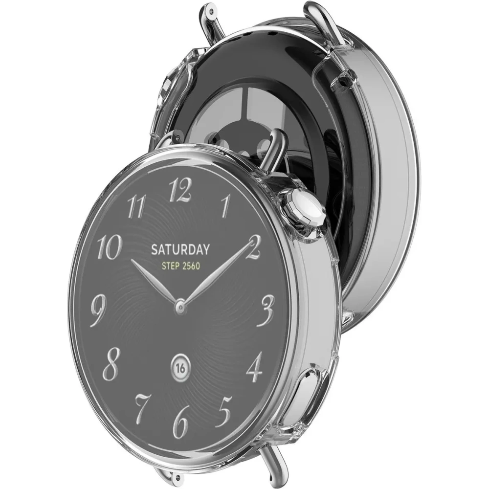 Etui z osłoną ekranu Bizon Case Watch Felipe do Xiaomi Watch S4 41mm przezroczyste