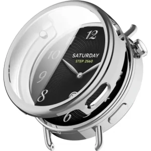 Etui z osłoną ekranu Bizon Case Watch Felipe do Xiaomi Watch S4 41mm srebrne Etui z osłoną ekranu Bizon Case Watch Felipe do Xiaomi Watch S4 41mm srebrne