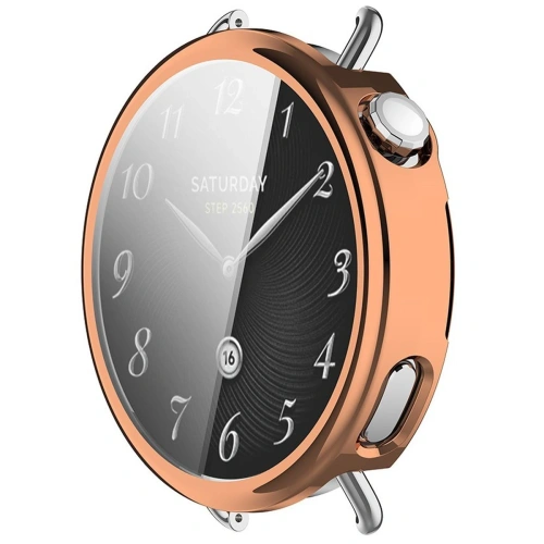 Etui z osłoną ekranu Bizon Case Watch Felipe do Xiaomi Watch S4 41mm różowozłote Etui z osłoną ekranu Bizon Case Watch Felipe do Xiaomi Watch S4 41mm różowozłote