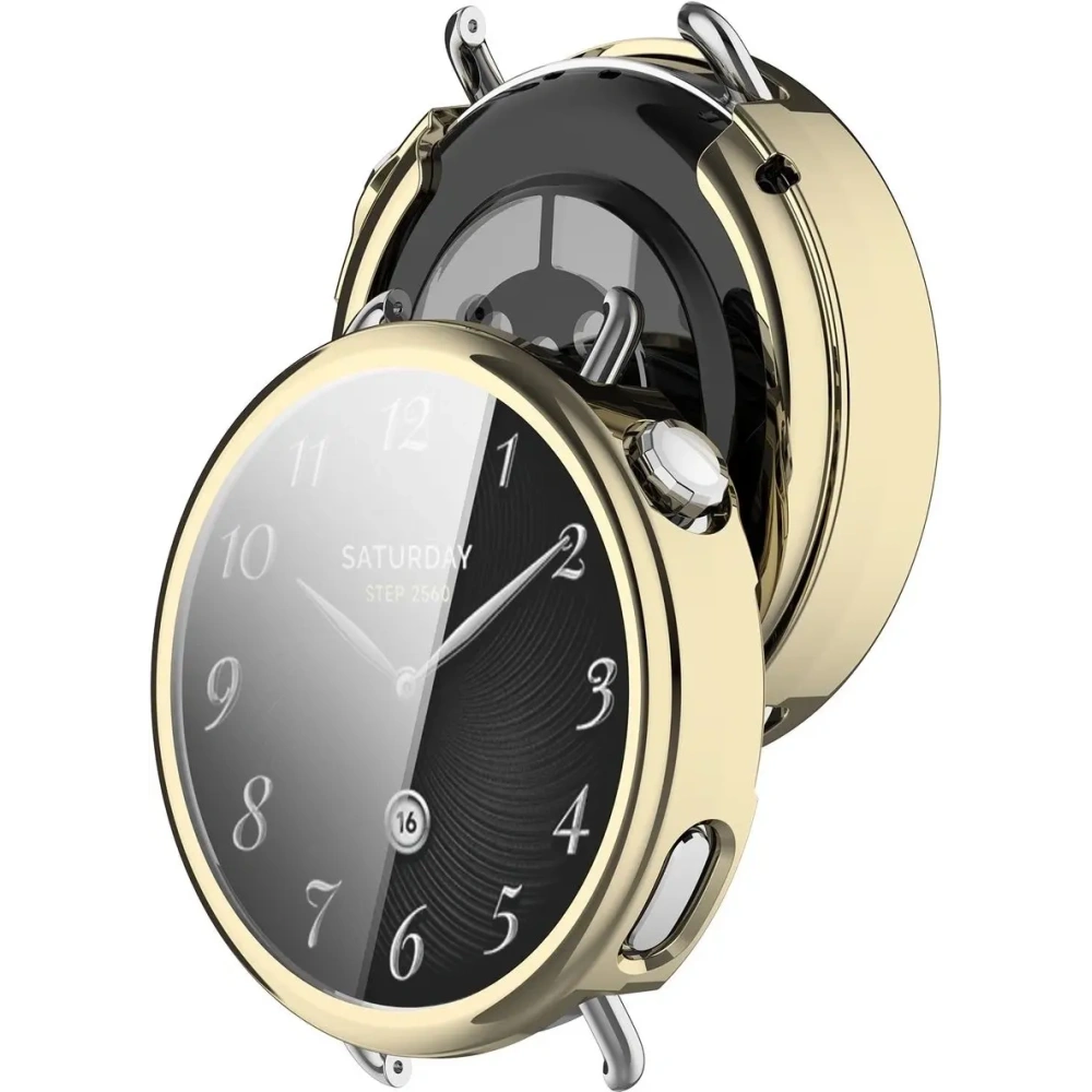 Etui z osłoną ekranu Bizon Case Watch Felipe do Xiaomi Watch S4 41mm złote