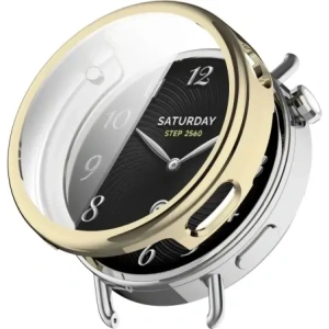 Etui z osłoną ekranu Bizon Case Watch Felipe do Xiaomi Watch S4 41mm złote Etui z osłoną ekranu Bizon Case Watch Felipe do Xiaomi Watch S4 41mm złote