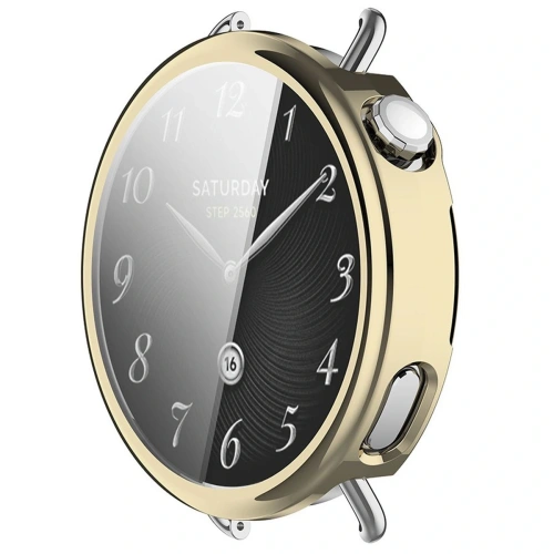 Etui z osłoną ekranu Bizon Case Watch Felipe do Xiaomi Watch S4 41mm złote