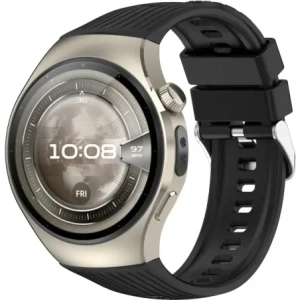 Silikonowy pasek Bizon Strap Watch Silicone T do Huawei Watch 5 42mm czarny