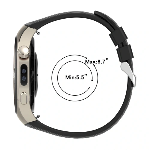 Silikonowy pasek Bizon Strap Watch Silicone T do Huawei Watch 5 42mm czarny