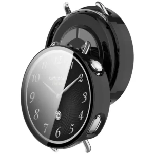 Etui ze szkłem do zegarka Bizon Case+Glass Watch do Xiaomi Watch S4 41mm czarne Etui ze szkłem do zegarka Bizon Case+Glass Watch do Xiaomi Watch S4 41mm czarne