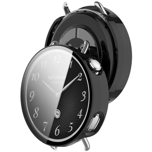 Etui ze szkłem do zegarka Bizon Case+Glass Watch do Xiaomi Watch S4 41mm czarne Etui ze szkłem do zegarka Bizon Case+Glass Watch do Xiaomi Watch S4 41mm czarne