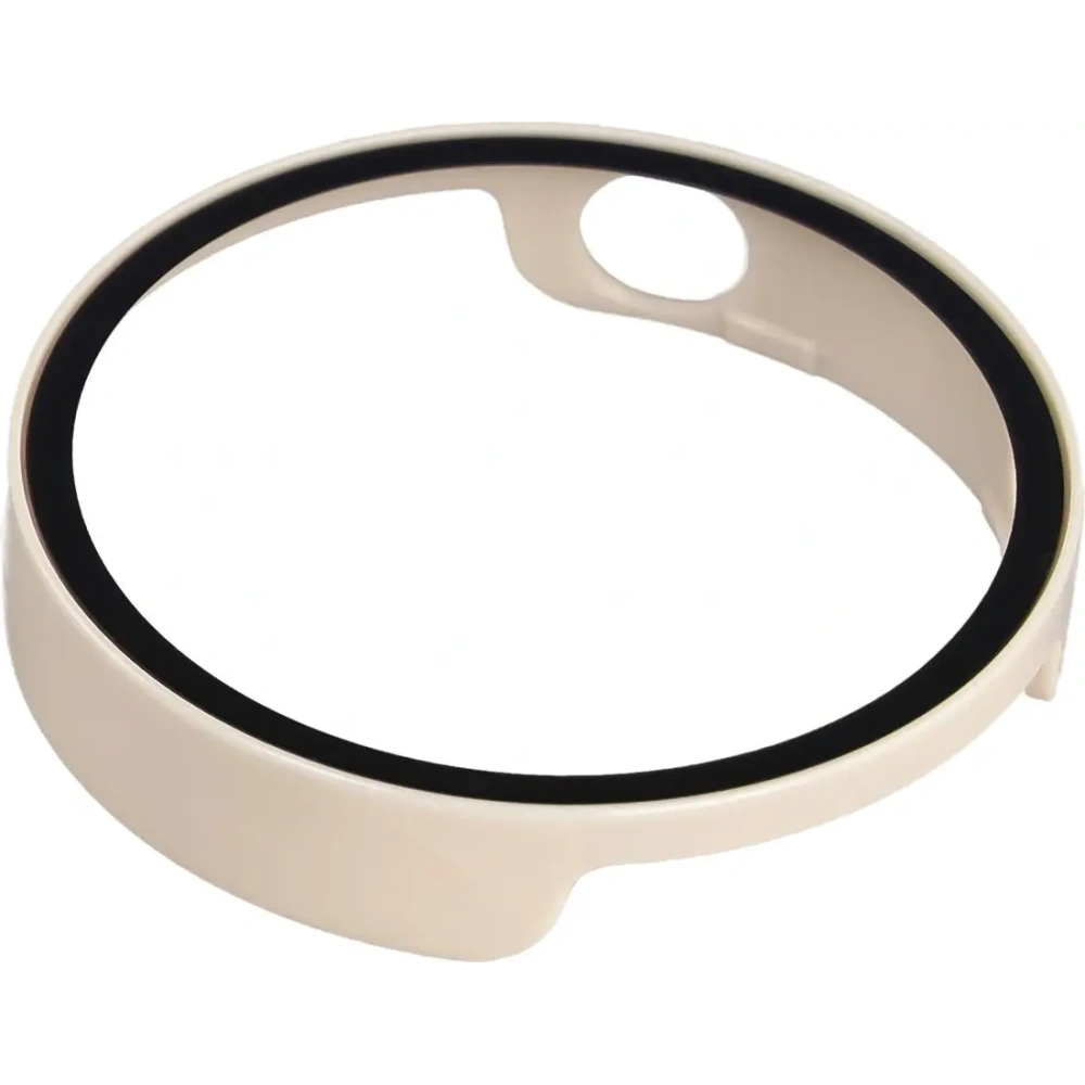 Etui ze szkłem do zegarka Bizon Case+Glass Watch do Xiaomi Watch S4 41mm beżowe