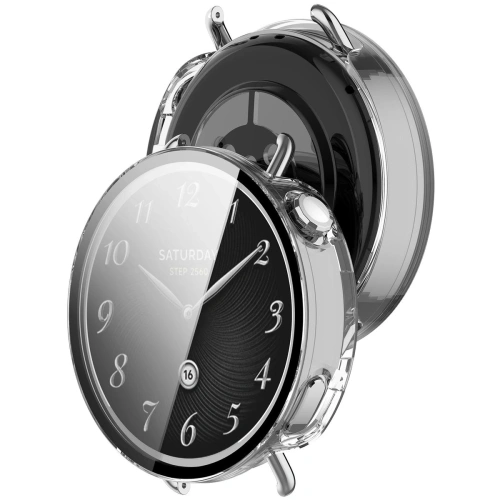 Etui ze szkłem do zegarka Bizon Case+Glass Watch do Xiaomi Watch S4 41mm przeźroczyste Etui ze szkłem do zegarka Bizon Case+Glass Watch do Xiaomi Watch S4 41mm przeźroczyste