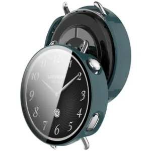 Etui ze szkłem do zegarka Bizon Case+Glass Watch do Xiaomi Watch S4 41mm zielone Etui ze szkłem do zegarka Bizon Case+Glass Watch do Xiaomi Watch S4 41mm zielone