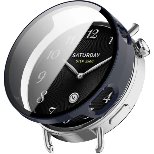 Etui ze szkłem do zegarka Bizon Case+Glass Watch do Xiaomi Watch S4 41mm niebiekie Etui ze szkłem do zegarka Bizon Case+Glass Watch do Xiaomi Watch S4 41mm niebiekie