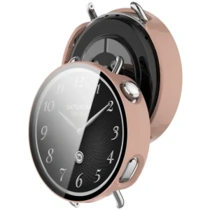 Etui ze szkłem do zegarka Bizon Case+Glass Watch do Xiaomi Watch S4 41mm różowe Etui ze szkłem do zegarka Bizon Case+Glass Watch do Xiaomi Watch S4 41mm różowe