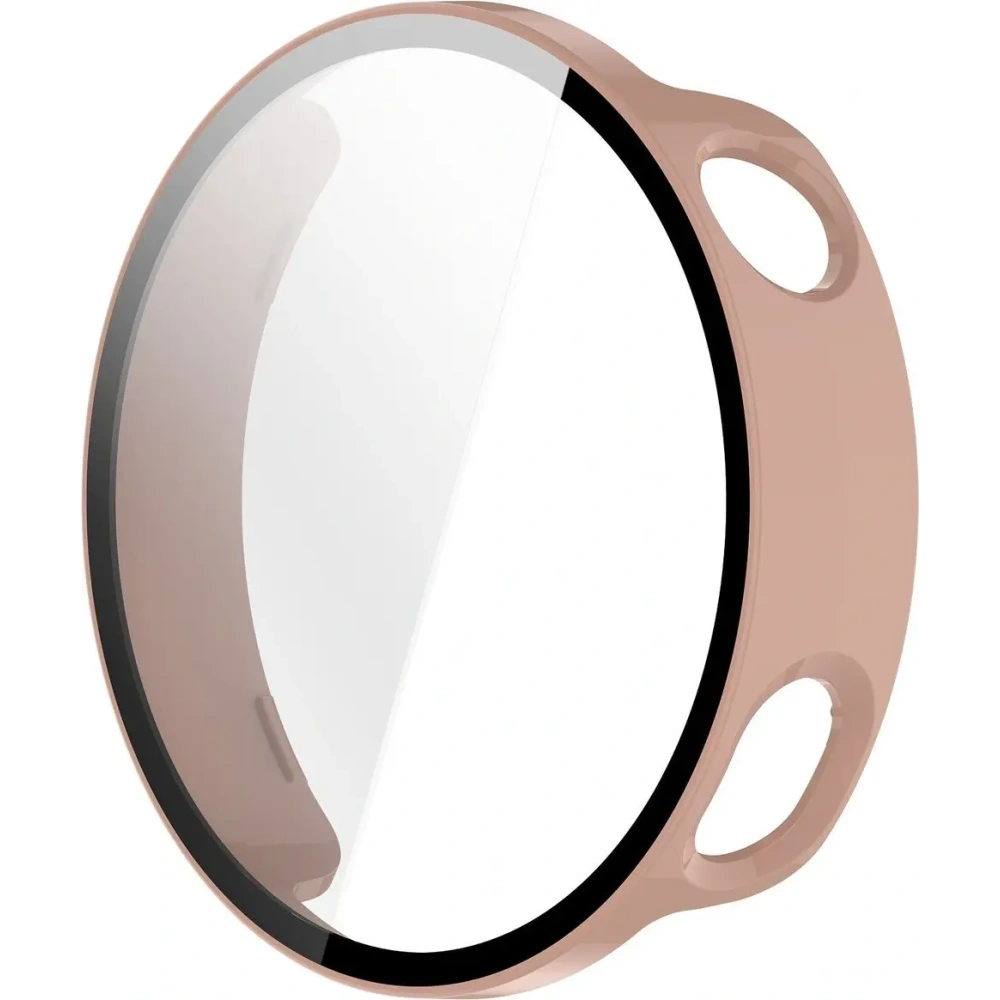 Etui ze szkłem do zegarka Bizon Case+Glass Watch do Xiaomi Watch S4 41mm różowe