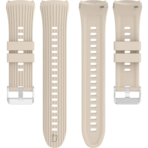 Silikonowy pasek Bizon Strap Watch Silicone T do Huawei Watch 5 42mm beżowy