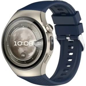 Silikonowy pasek Bizon Strap Watch Silicone T do Huawei Watch 5 42mm granatowy Silikonowy pasek Bizon Strap Watch Silicone T do Huawei Watch 5 42mm granatowy