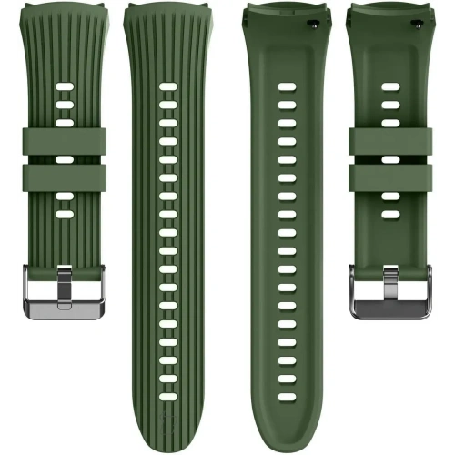 Silikonowy pasek Bizon Strap Watch Silicone T do Huawei Watch 5 42mm ciemnozielony