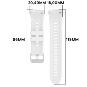 Silikonowy pasek Bizon Strap Watch Silicone T do Huawei Watch 5 42mm biały