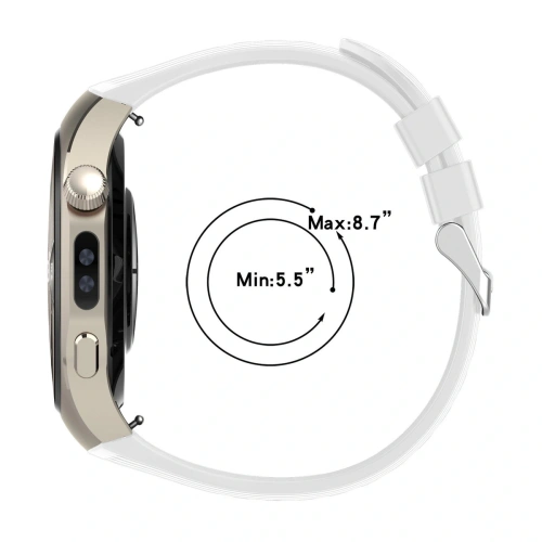 Silikonowy pasek Bizon Strap Watch Silicone T do Huawei Watch 5 42mm biały