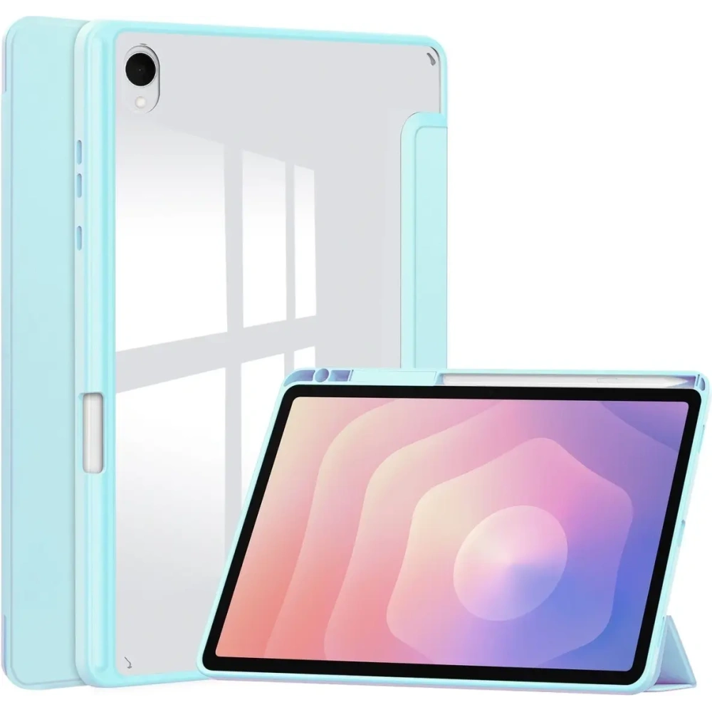 Etui z klapką Bizon Case Tab Clear Matt do Samsung Galaxy Tab S11 błękitne