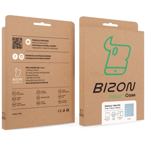 Etui z klapką Bizon Case Tab Clear Matt do Samsung Galaxy Tab S11 błękitne Etui z klapką Bizon Case Tab Clear Matt do Samsung Galaxy Tab S11 błękitne