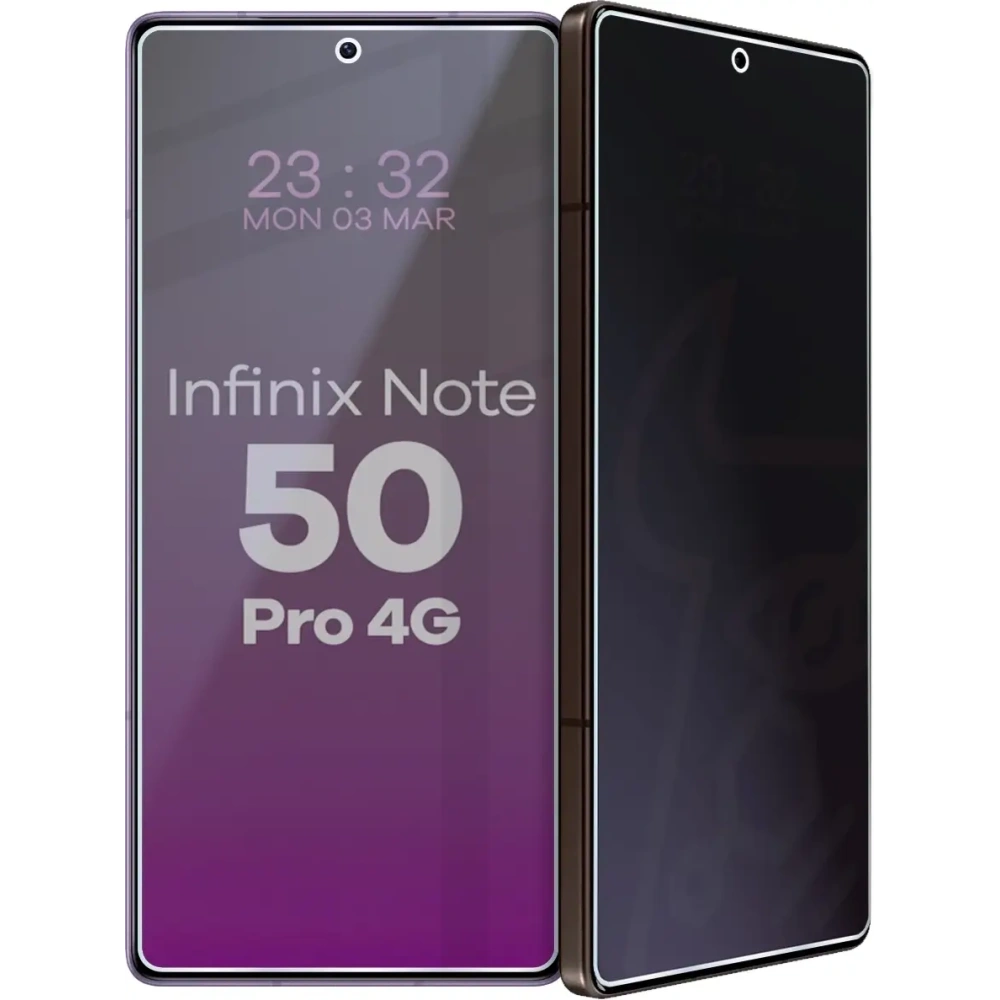 Prywatyzujące szkło hybrydowe Bizon Glass Mule Shadow do Infinix Note 50 Pro 4G matowe