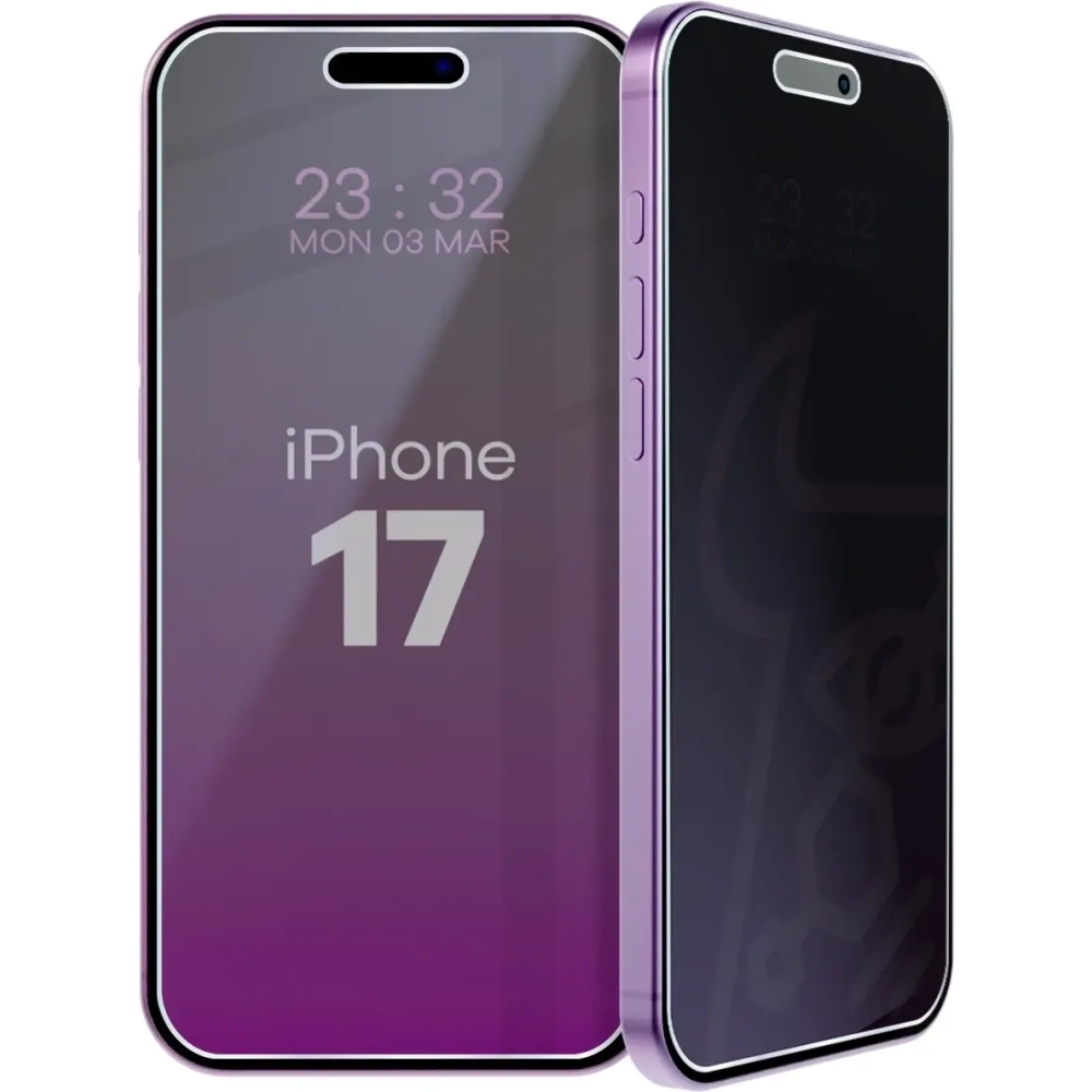 Prywatyzujące szkło hybrydowe Bizon Glass Mule Shadow do Apple iPhone 17 matowe