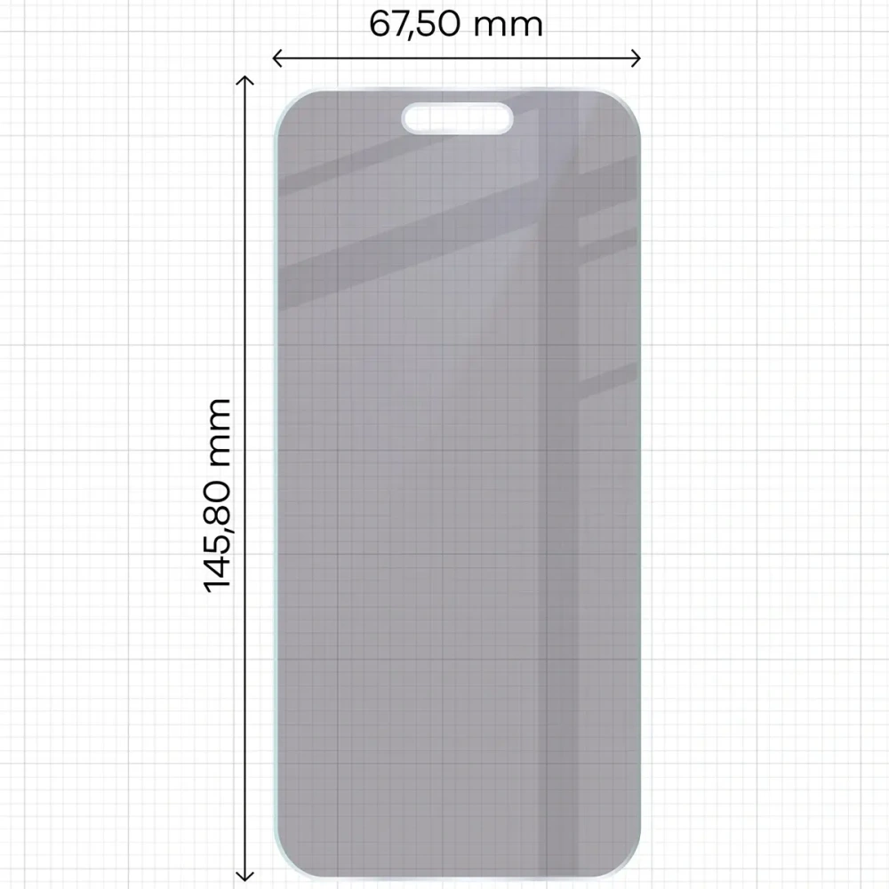 Prywatyzujące szkło hybrydowe Bizon Glass Mule Shadow do Apple iPhone 17 matowe