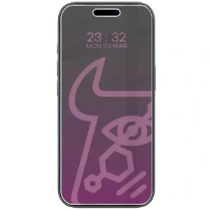 Prywatyzujące szkło hybrydowe Bizon Glass Mule Shadow do Apple iPhone 17 matowe