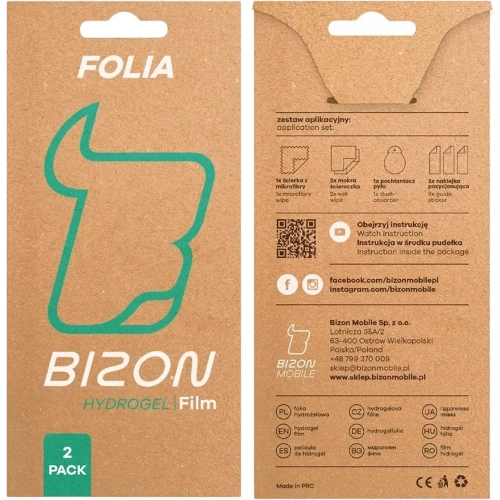 Folia hydrożelowa na ekran Bizon Glass Watch Hydrogel Duo do Huawei Watch GT6 Pro 46mm [2 PACK]