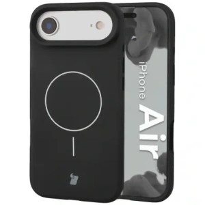 Silikonowe etui z pierścieniem magnetycznym Bizon Soft Case Magnetic do Apple iPhone Air czarne