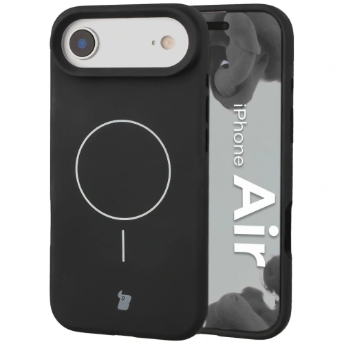 Silikonowe etui z pierścieniem magnetycznym Bizon Soft Case Magnetic do Apple iPhone Air czarne Silikonowe etui z pierścieniem magnetycznym Bizon Soft Case Magnetic do Apple iPhone Air czarne