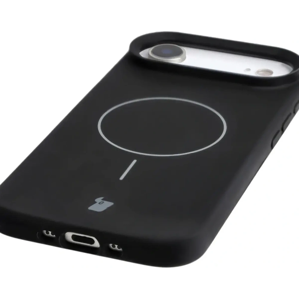 Silikonowe etui z pierścieniem magnetycznym Bizon Soft Case Magnetic do Apple iPhone Air czarne