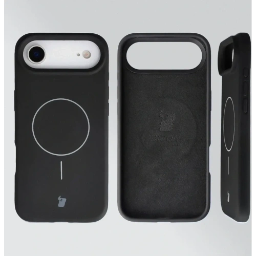 Silikonowe etui z pierścieniem magnetycznym Bizon Soft Case Magnetic do Apple iPhone Air czarne Silikonowe etui z pierścieniem magnetycznym Bizon Soft Case Magnetic do Apple iPhone Air czarne