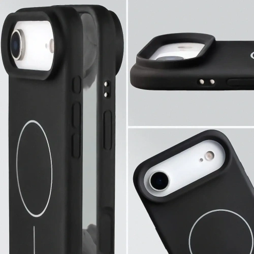 Silikonowe etui z pierścieniem magnetycznym Bizon Soft Case Magnetic do Apple iPhone Air czarne Silikonowe etui z pierścieniem magnetycznym Bizon Soft Case Magnetic do Apple iPhone Air czarne