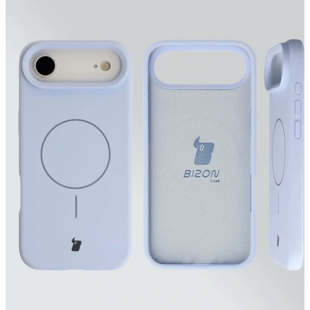 Silikonowe etui z pierścieniem magnetycznym Bizon Soft Case Magnetic do Apple iPhone Air błękitne