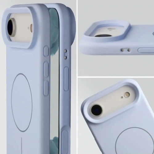 Silikonowe etui z pierścieniem magnetycznym Bizon Soft Case Magnetic do Apple iPhone Air błękitne Silikonowe etui z pierścieniem magnetycznym Bizon Soft Case Magnetic do Apple iPhone Air błękitne