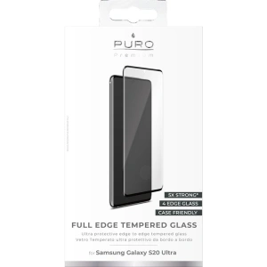 Kup Szkło hartowane PURO Premium Full Edge Tempered Glass Case Friendly Samsung Galaxy S20 Ultra (czarna ramka) - PUR217BLK - {ean13} - Sklep Home Screen