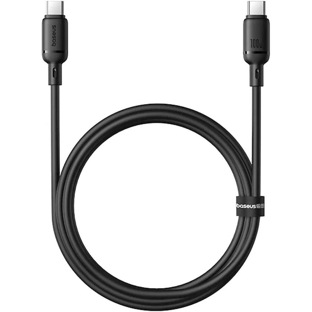 Kabel Baseus Silky Series 100W USB-C do USB-C 1m czarny