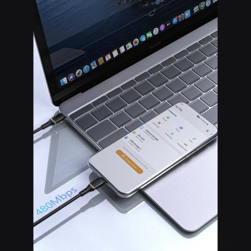 Kabel Dudao L25C USB-C do USB-C 60W 1m biały Kabel Dudao L25C USB-C do USB-C 60W 1m biały
