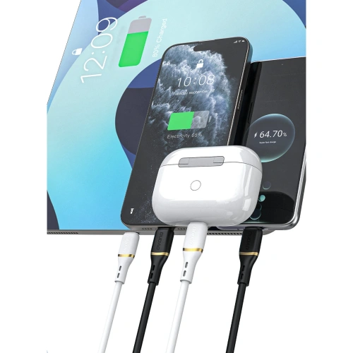 Kabel Dudao L25T USB-A do USB-C 5A 1m biały Kabel Dudao L25T USB-A do USB-C 5A 1m biały