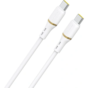 Kabel Dudao L25C USB-C do USB-C 60W 1m biały Kabel Dudao L25C USB-C do USB-C 60W 1m biały