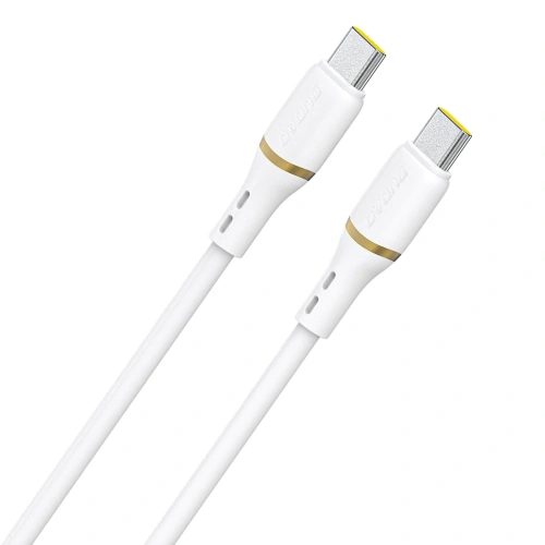 Kabel Dudao L25C USB-C do USB-C 60W 1m biały Kabel Dudao L25C USB-C do USB-C 60W 1m biały