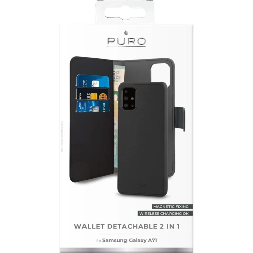 Buy PURO Wallet Detachable 2in1 Samsung Galaxy A71 (black) - PUR220BLK - {ean13} - Home Screen Store Europe