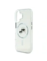 Etui Karl Lagerfeld do Apple iPhone 16 hardcase IML Metal Karl&Choupette Head MagSafe biały