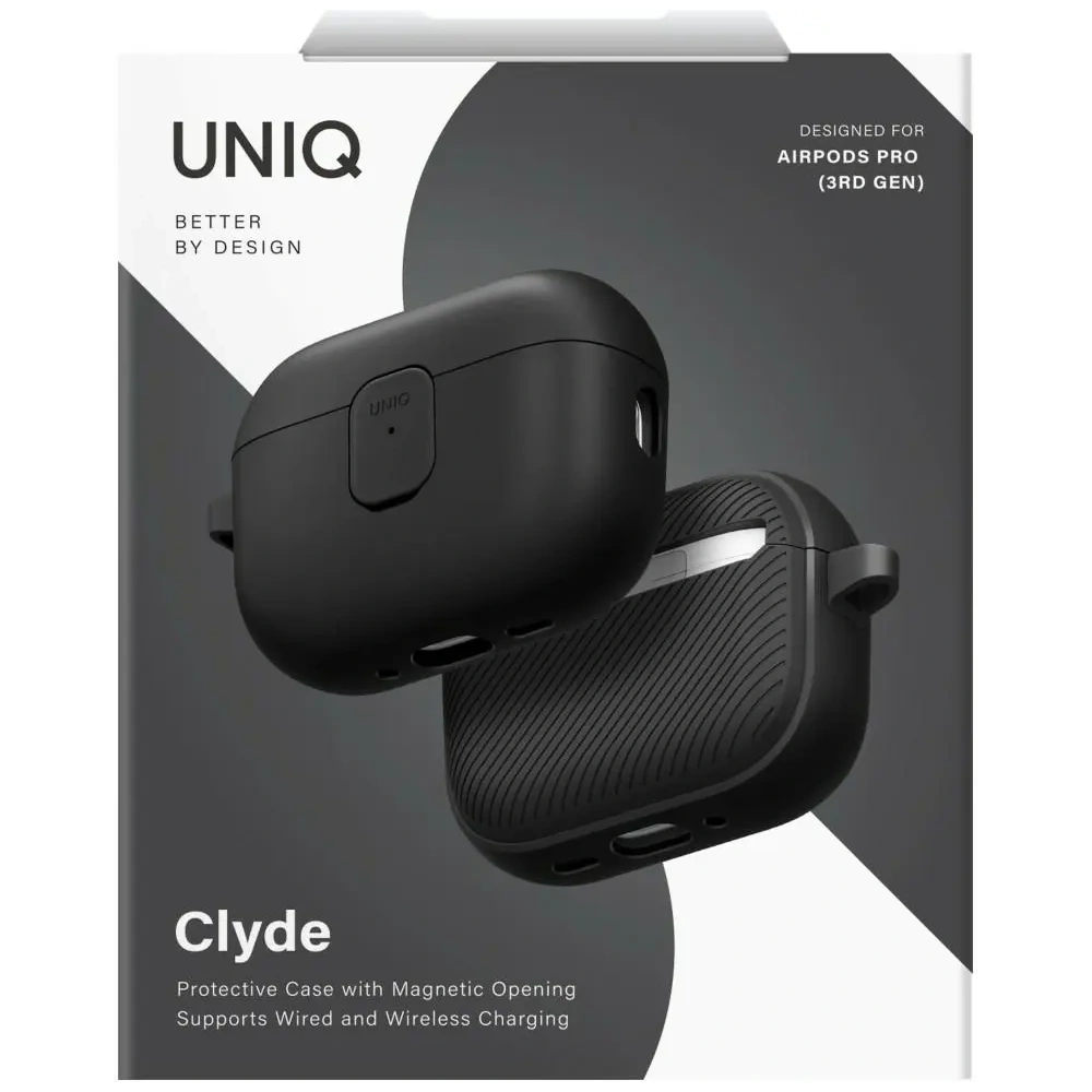 Etui UNIQ Clyde do Apple AirPods Pro 3 gen czarno szary