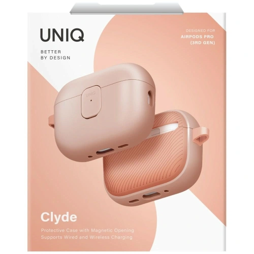 Etui UNIQ Clyde do Apple AirPods Pro 3 gen różowy