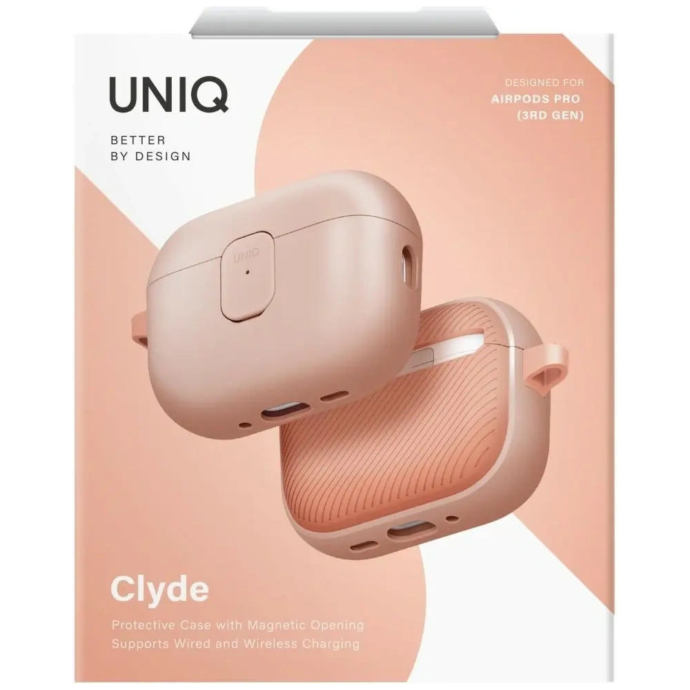 Etui UNIQ Clyde do Apple AirPods Pro 3 gen różowy