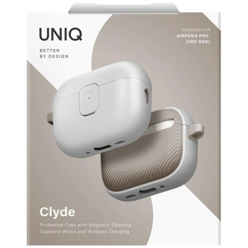 Etui UNIQ Clyde do Apple AirPods Pro 3 gen szaro khaki