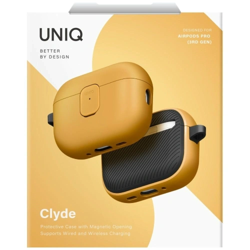 Etui UNIQ Clyde do Apple AirPods Pro 3 gen żółto szary