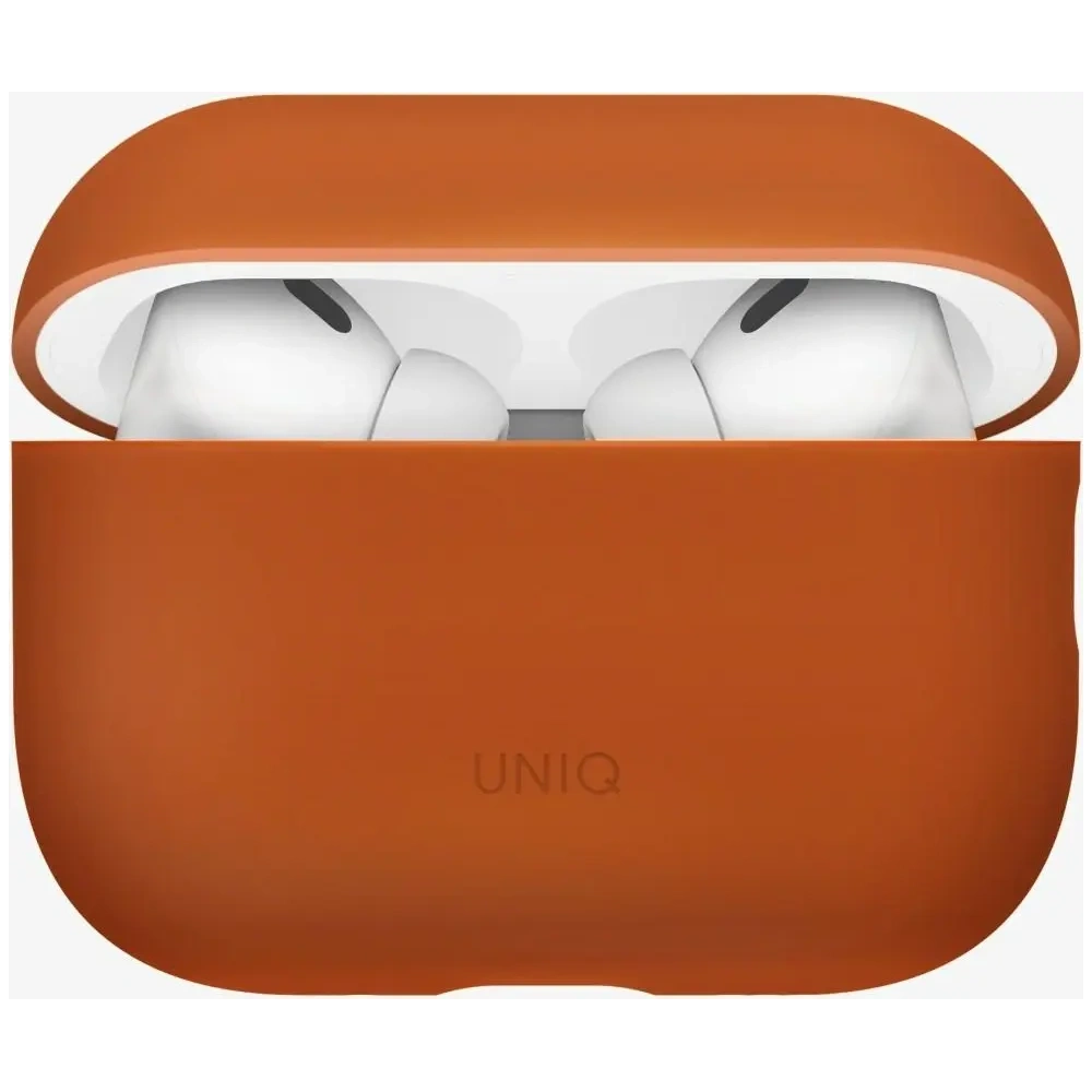 Etui UNIQ Lino do Apple AirPods Pro 3 gen Silicone pomarańczowy